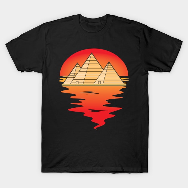 Egypt Vacation Sunset Retro T-Shirt by MzumO